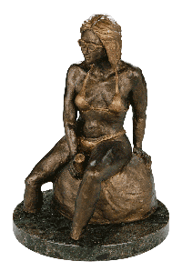 Sculpture of a girl on Panama City Beach